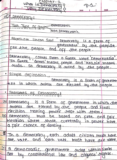 Class 9 Civics all chapters handwritten notes free pdf download 2023 - Image 2