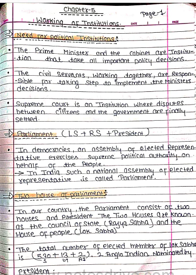 Class 9 Civics all chapters handwritten notes free pdf download 2023 - Image 3