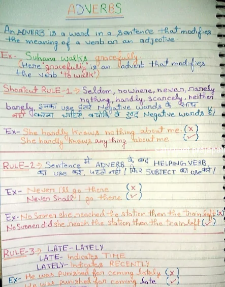 Class 9 English Grammar handwritten notes free pdf download 2023 - Image 4