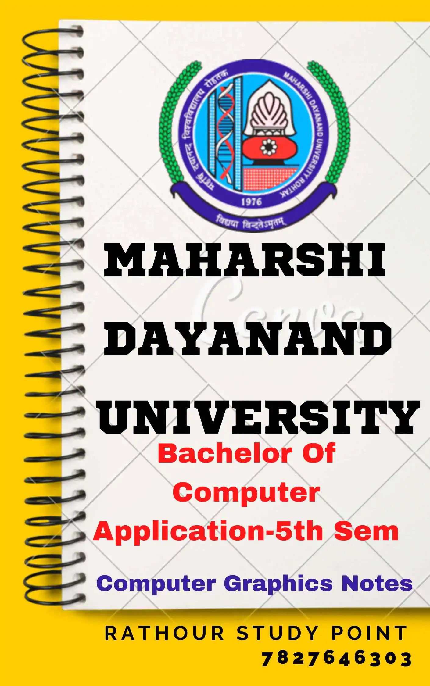 Maharshi Dayanand University | BCA 5th Semester Computer Graphics Notes PDF - Complete Printable Notes
