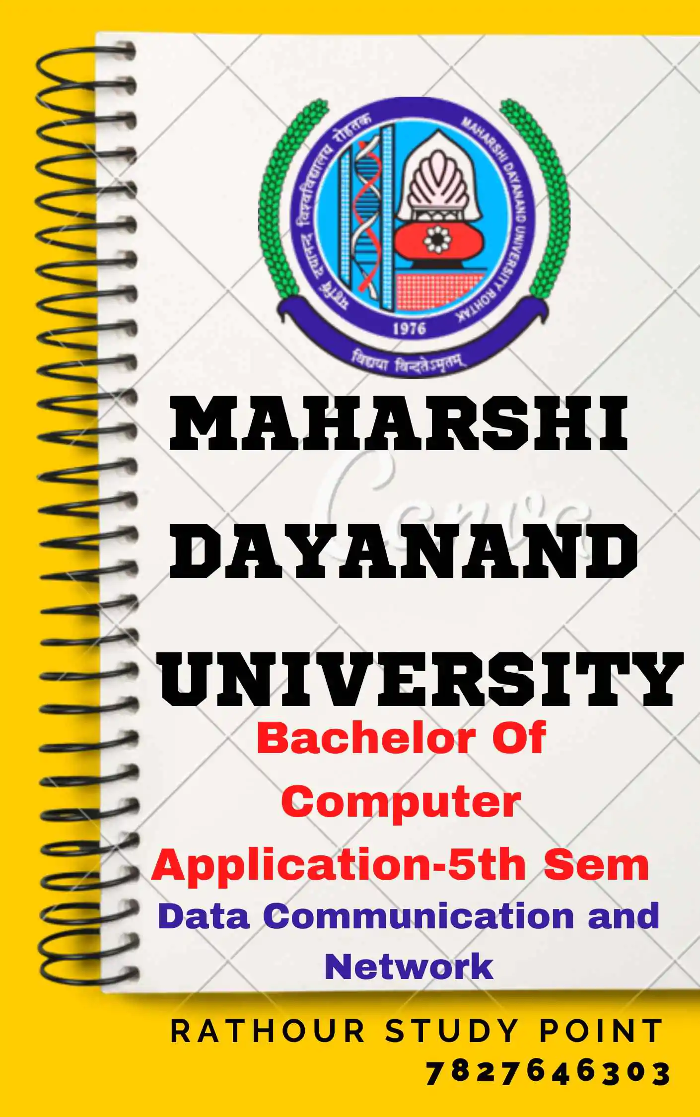 Maharshi Dayanand University | BCA 5th Semester Data Communication and Networking Notes PDF - Complete Printable Notes