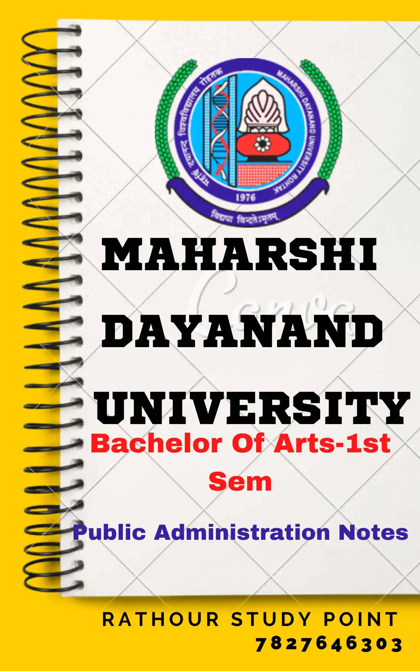 BA 1st Semester Public Administration Notes PDF - Complete Printable Notes