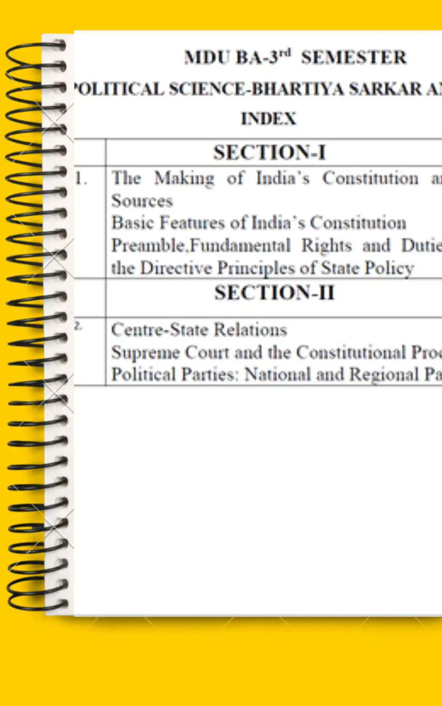 Maharshi Dayanand University | Political science notes for BA 3rd Sem in English - Complete Printable Notes - Image 2