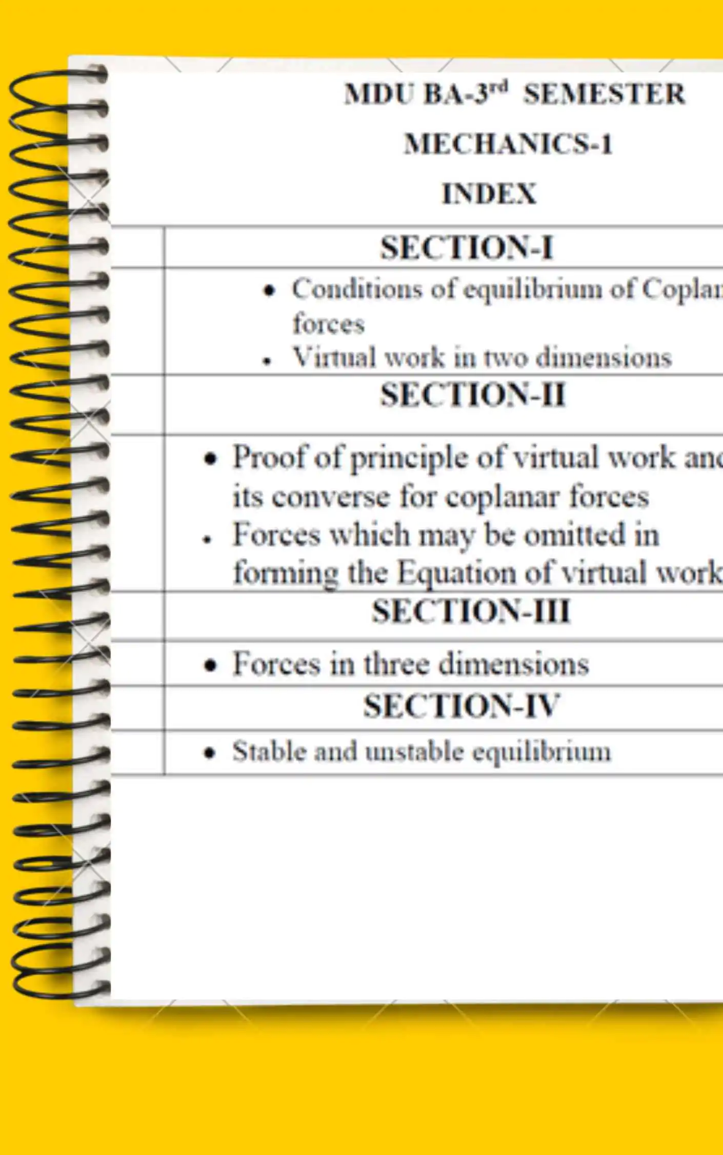 Mechanics Notes for BA Third Semester in English - Maharshi Dayanand University | Complete Printable Notes - Image 2