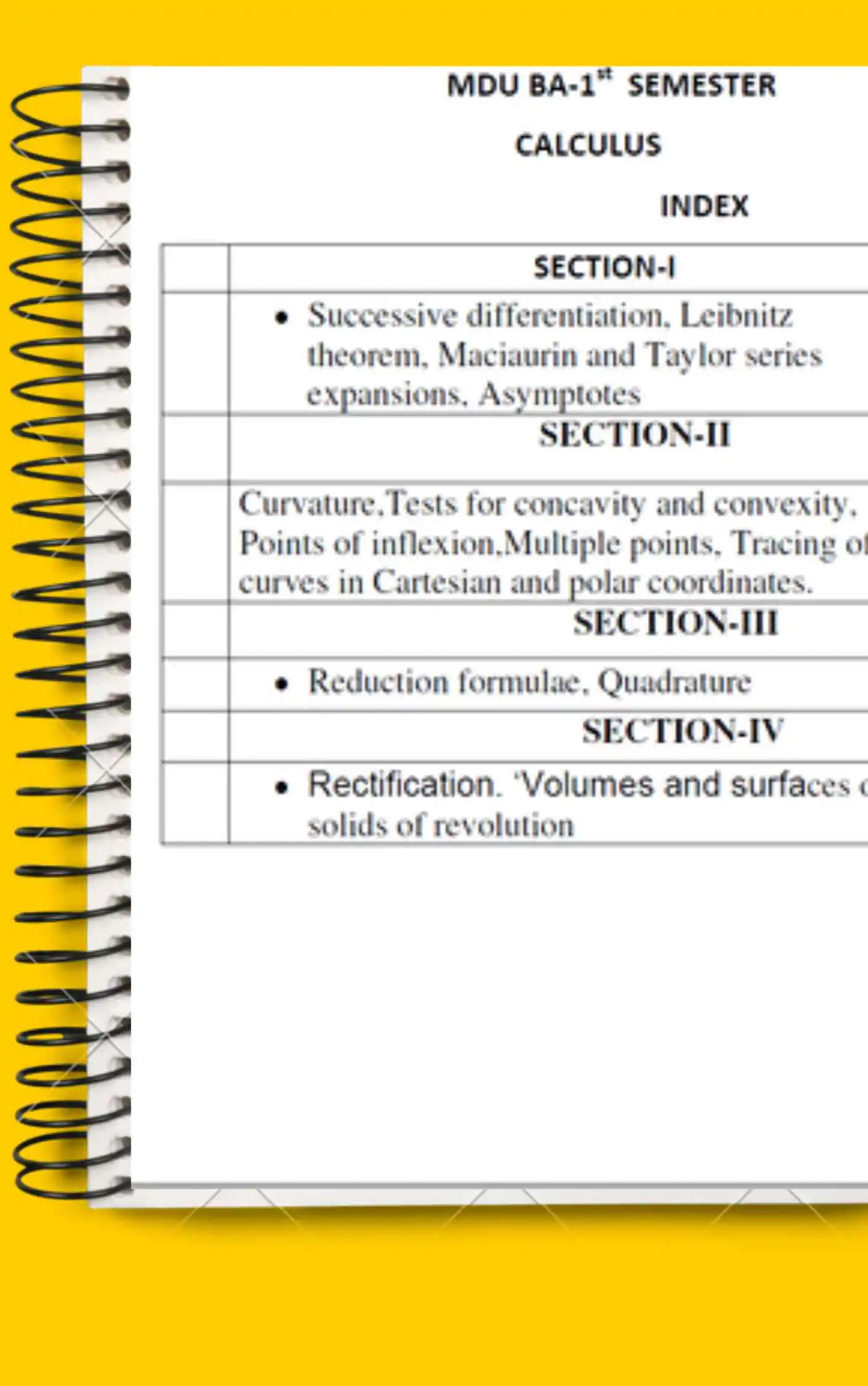 Maharshi Dayanand University | B.A First Semester -Calculus Notes Typed Printable Notes in Easy Langauage - Image 2