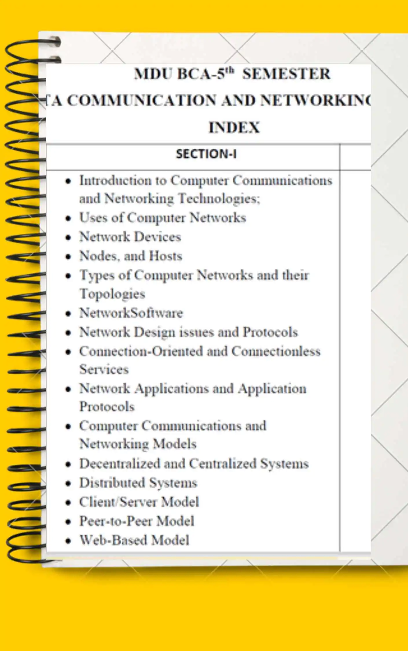Maharshi Dayanand University | BCA 5th Semester Data Communication and Networking Notes PDF - Complete Printable Notes - Image 2