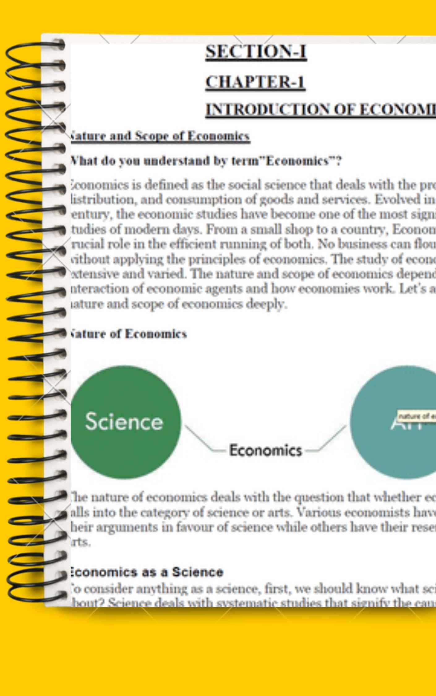economics assignment b.a 1st year