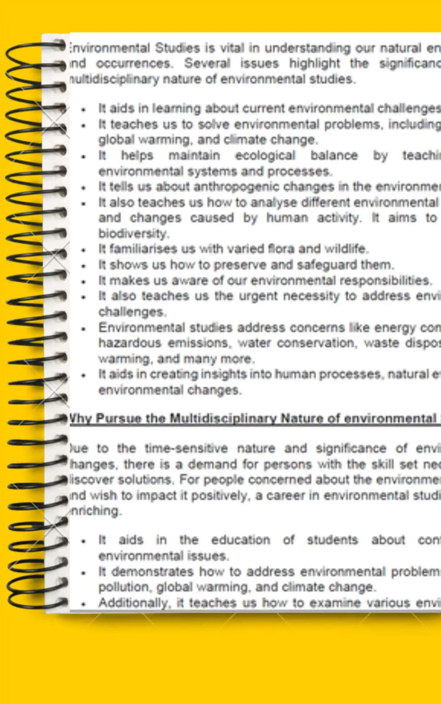 Environmental Studies notes for BA 1st year in English - Maharshi Dayanand University | Complete Printable Notes - Image 3