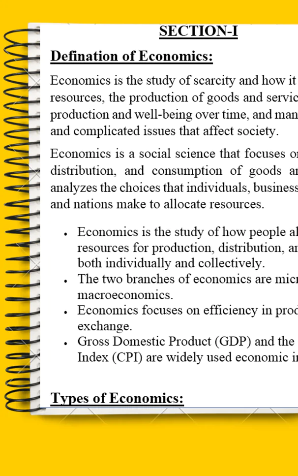 Maharshi Dayanand University | B.E/B.Tech 3rd Semester Engineering Economics Notes PDF - Complete Printable Notes - Image 3