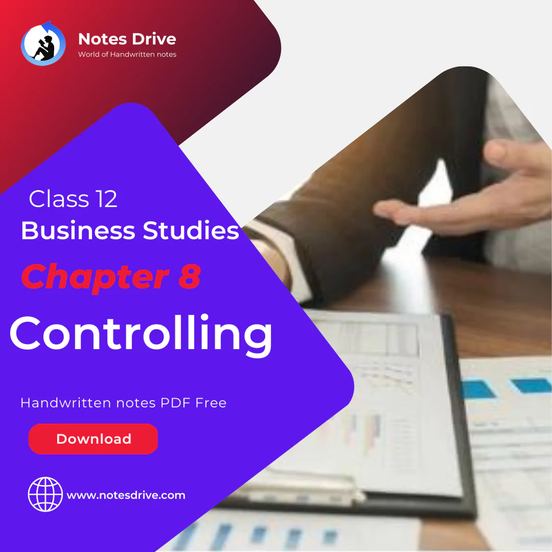 Class 12 Business Studies Chapter 8 Controlling Handwritten Notes PDF Free Download 2023
