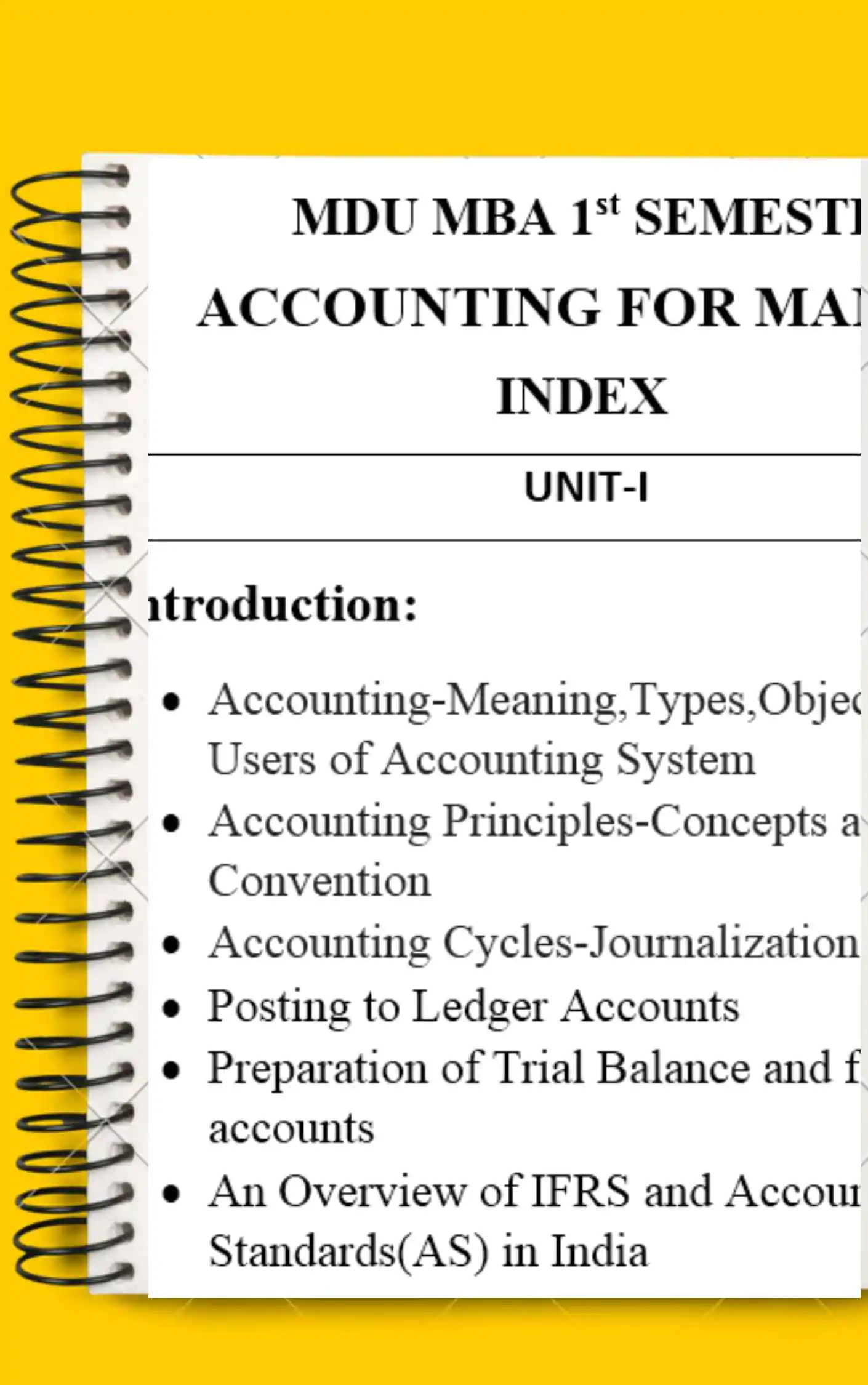 Maharshi Dayanand University | MBA 1st Semester Accounting for Managers Notes PDF - Complete Printable Notes Notes PDF - Complete Printable Notes - Image 2