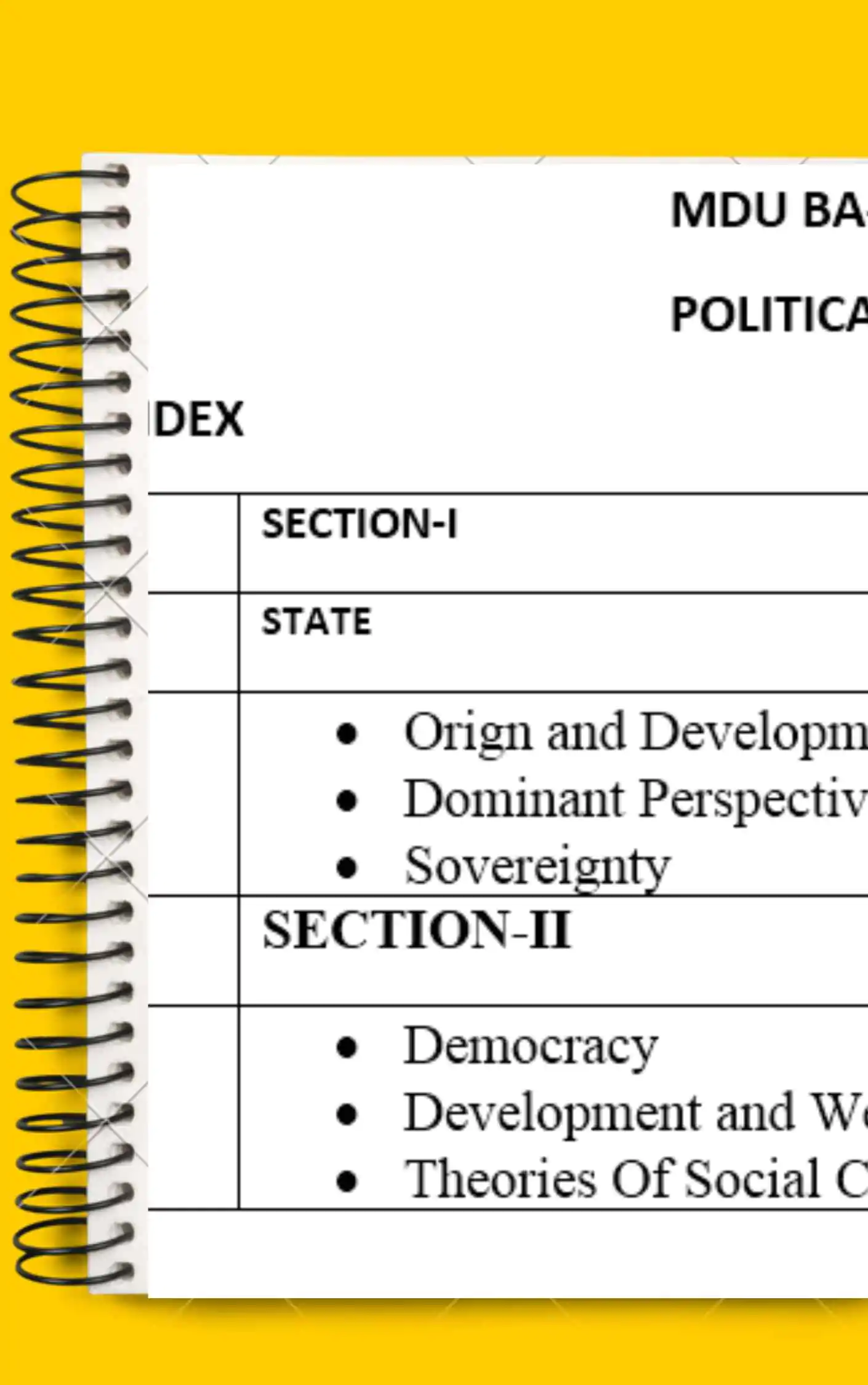Maharshi Dayanand University | Political Science notes for BA 2nd Sem in English - Complete Printable Notes - Image 2