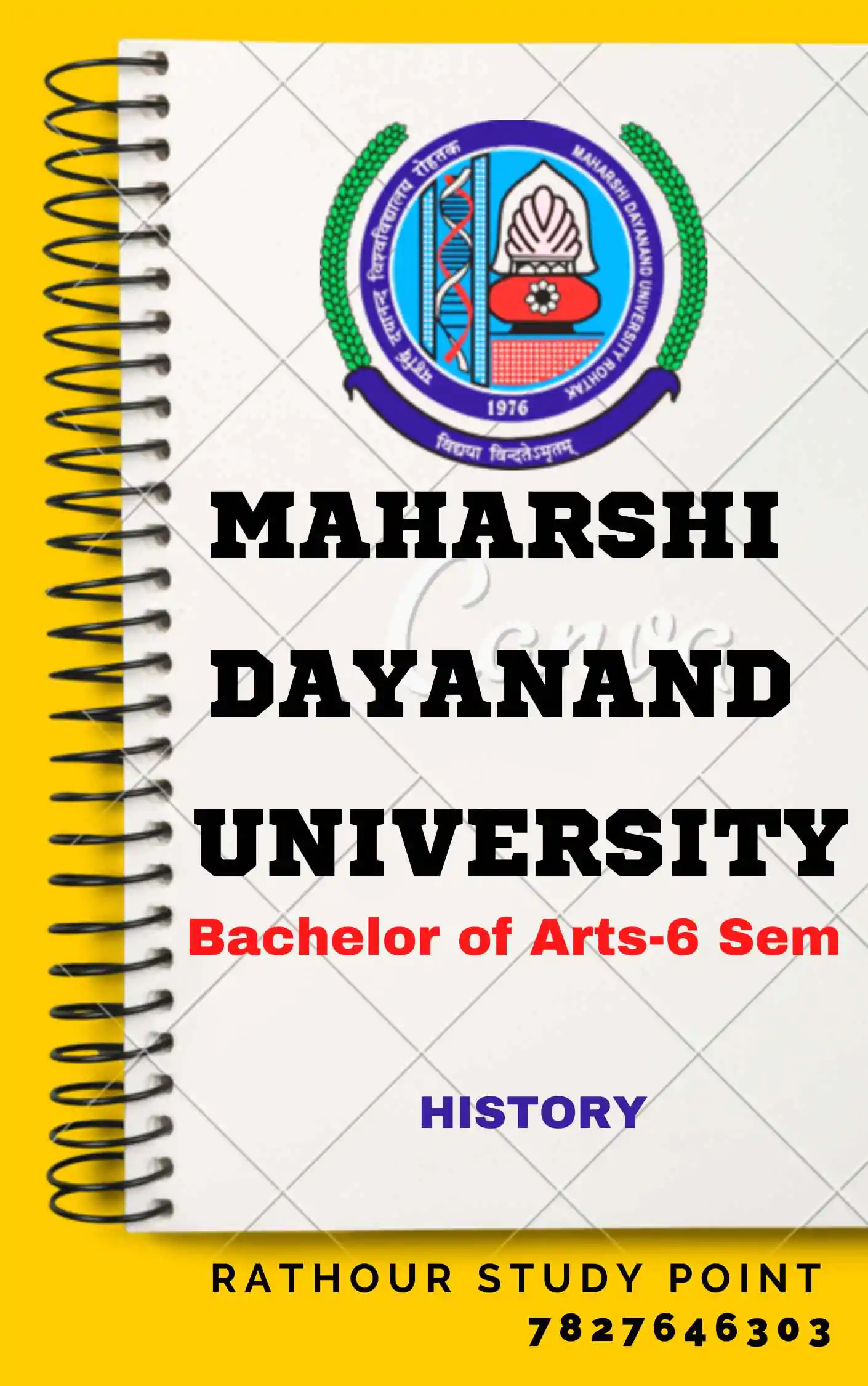 Maharshi Dayanand University | History notes for BA 6th Sem in English - Complete Printable Notes