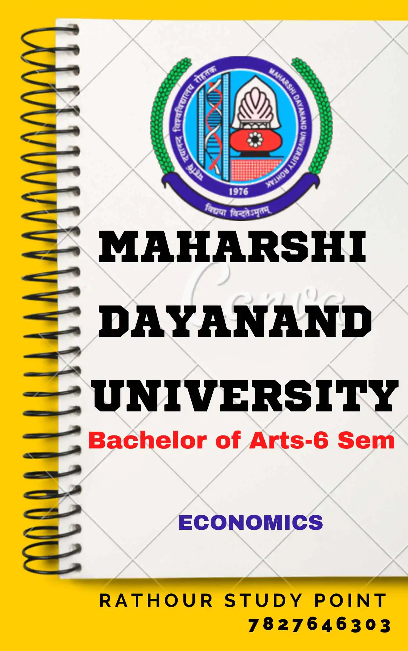 Maharshi Dayanand University | Economics notes for BA 6th Sem in English - Complete Printable Notes