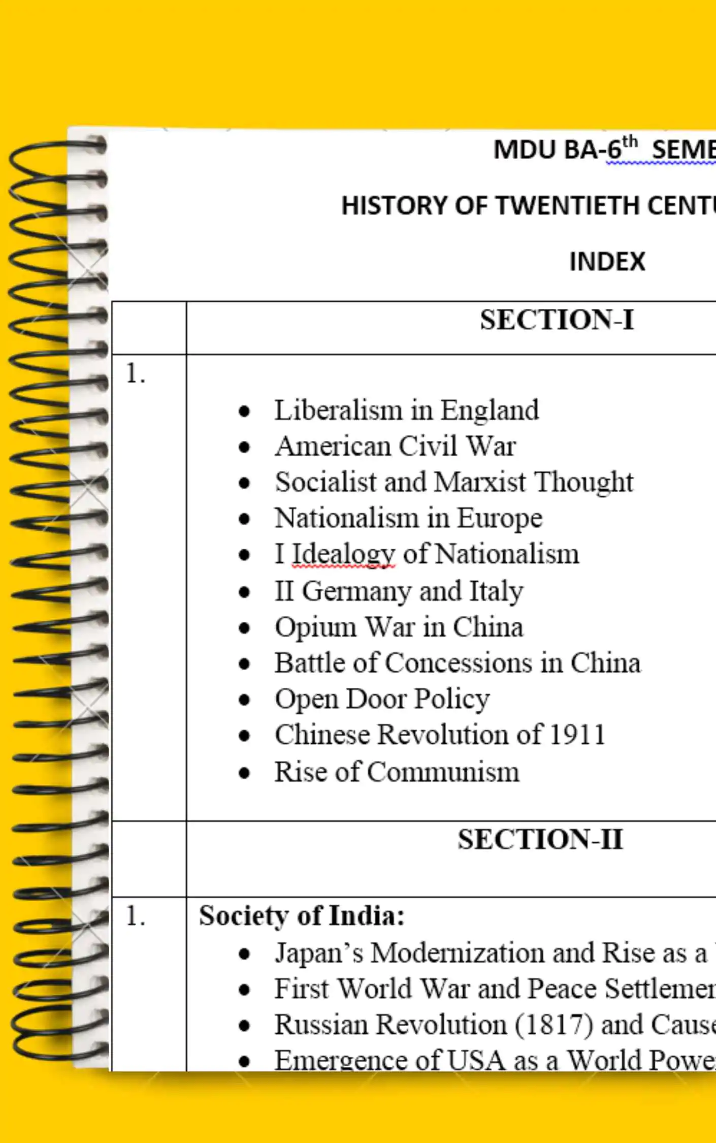 Maharshi Dayanand University | History notes for BA 6th Sem in English - Complete Printable Notes - Image 2
