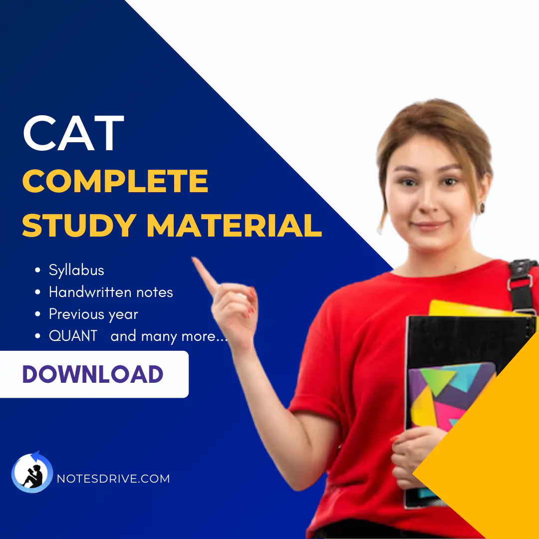 CAT Complete study material for 2023 free PDF download | Handwritten notes | previous year | Quant