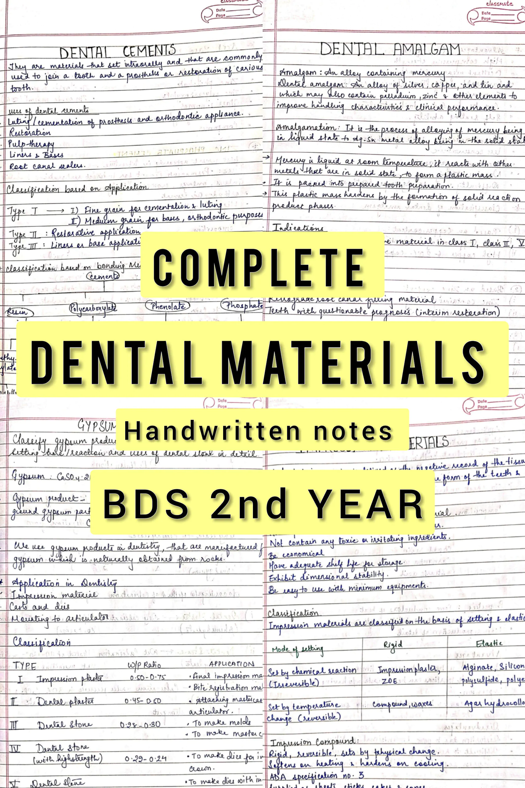 BDS 2nd year ALL SUBJECTS handwritten notes of PATHOLOGY, MICROBIOLOGY, DENTAL MATERIALS and PHARMACOLOGY. Revision notes for University exams 💯 PDF - Image 4