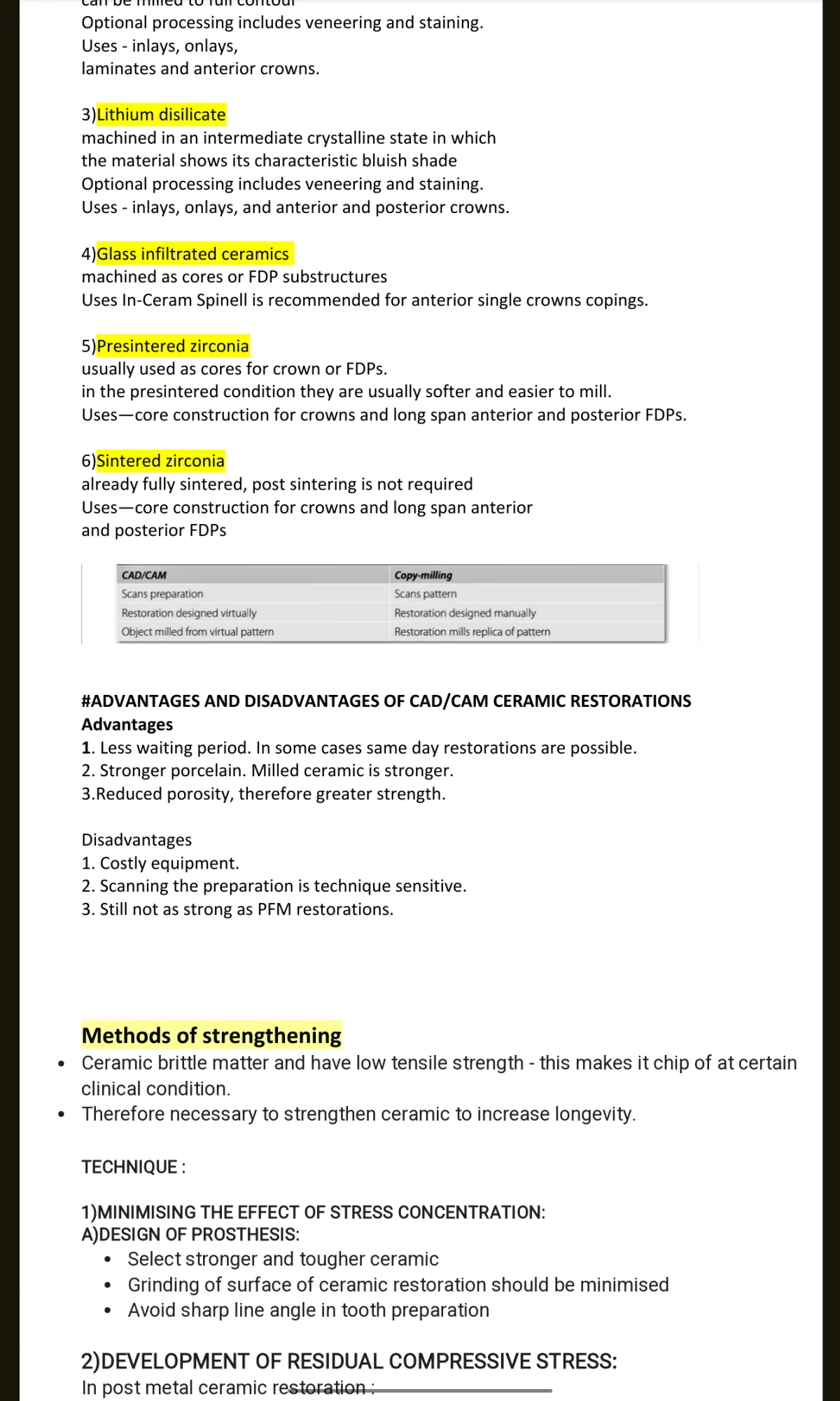 Dental ceramics DENTAL MATERIALS (DM) BDS 2nd year TYPED notes for University exams PDF - Image 2