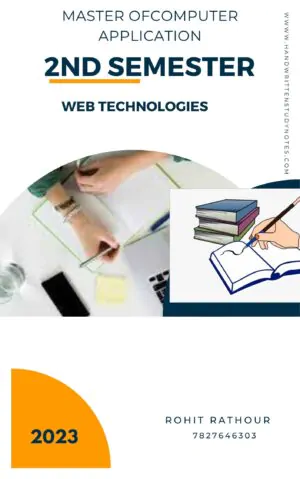 mca 2nd semester web technologies notes