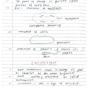 Locomotion and movement class 11th biology Neet detailed hand written notes