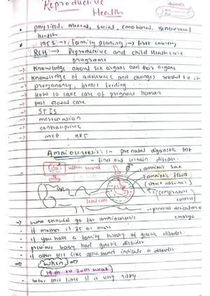 Reproductive Health class 12th | reproduction unit | Biology Neet hand written notes