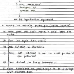 Principles of Inheritance and Variation Handwritten Notes PDF Download