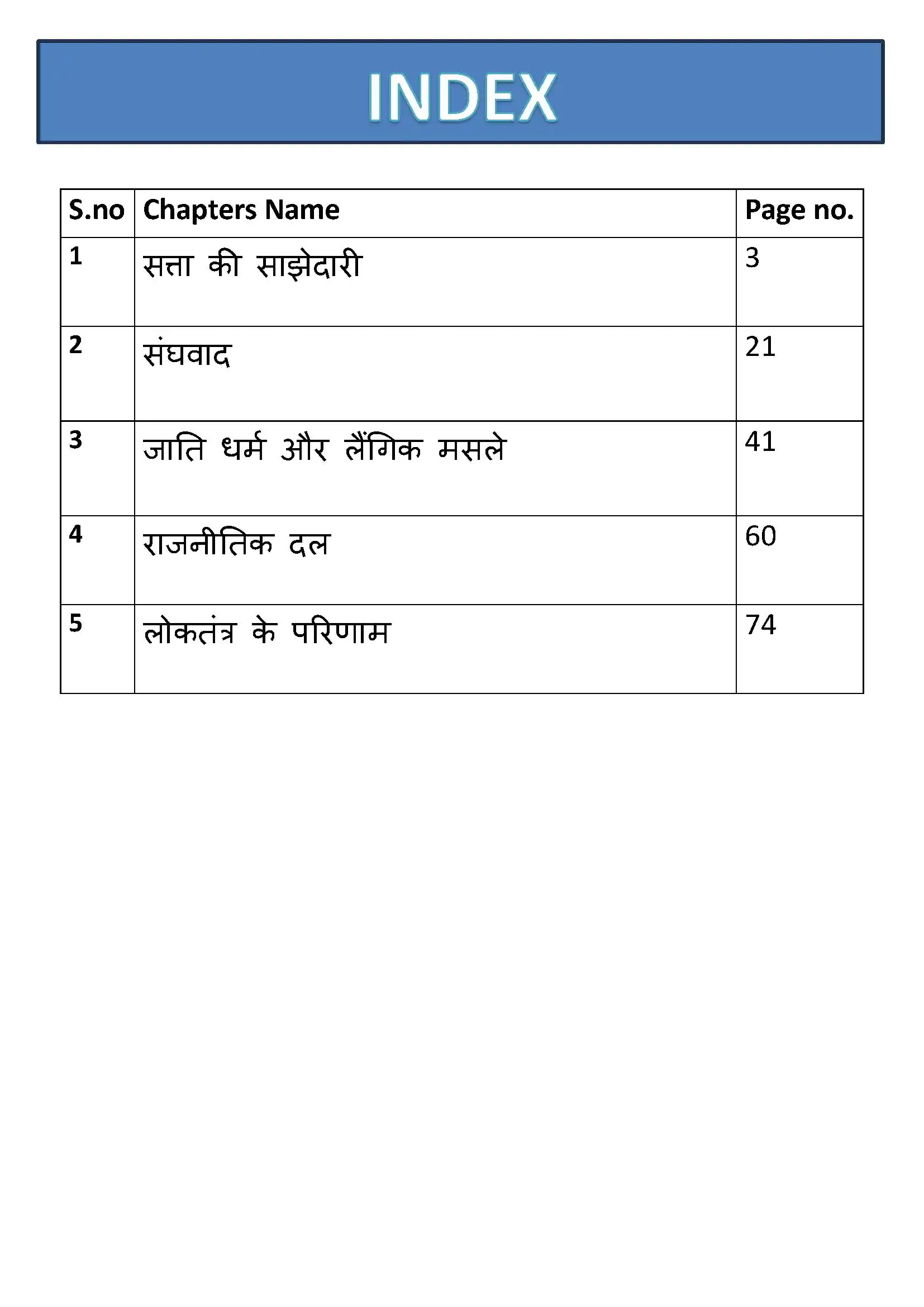 class 10 rajniti (Political Science ) Hindi Medium PDF Notes with NCERT Solution - Image 2