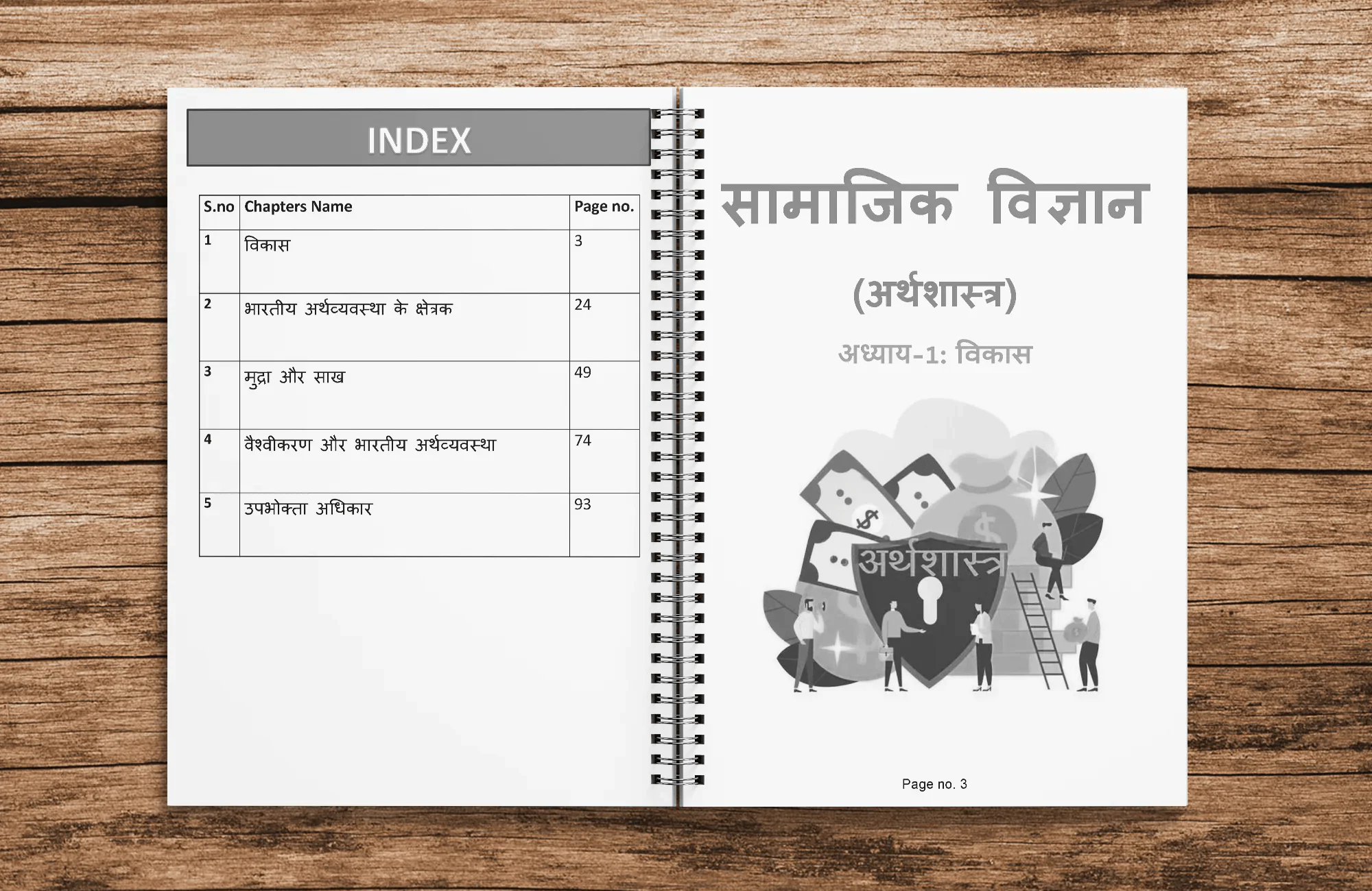 class 10 itihas, bhoogol, rajniti and arthsastra Combo Printed Notes (with wiro Binding) - Image 2