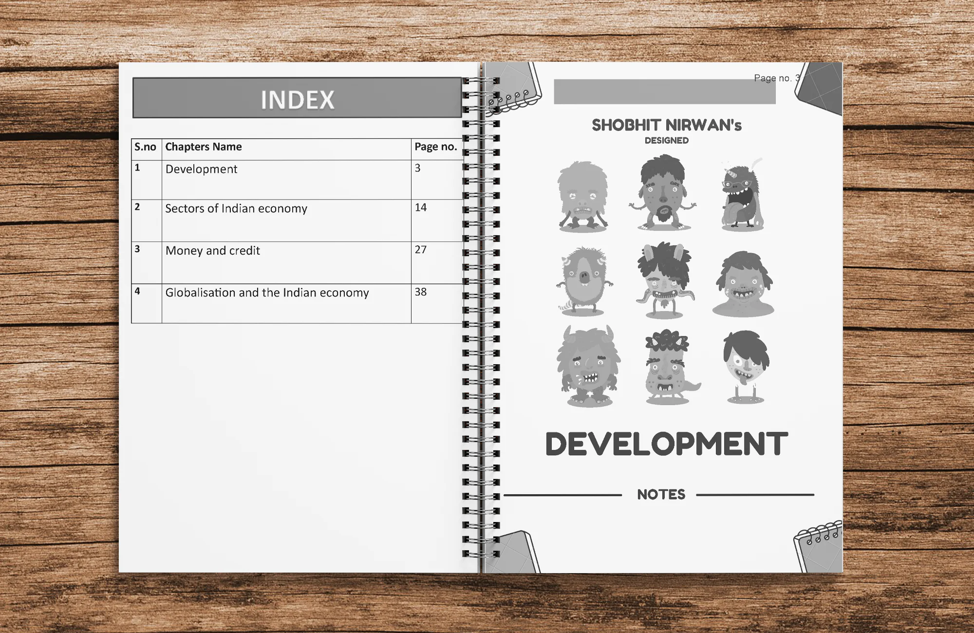 class 10 Civics, Geography, and Economics Combo Printed Notes (with Spiral Binding) - Image 3