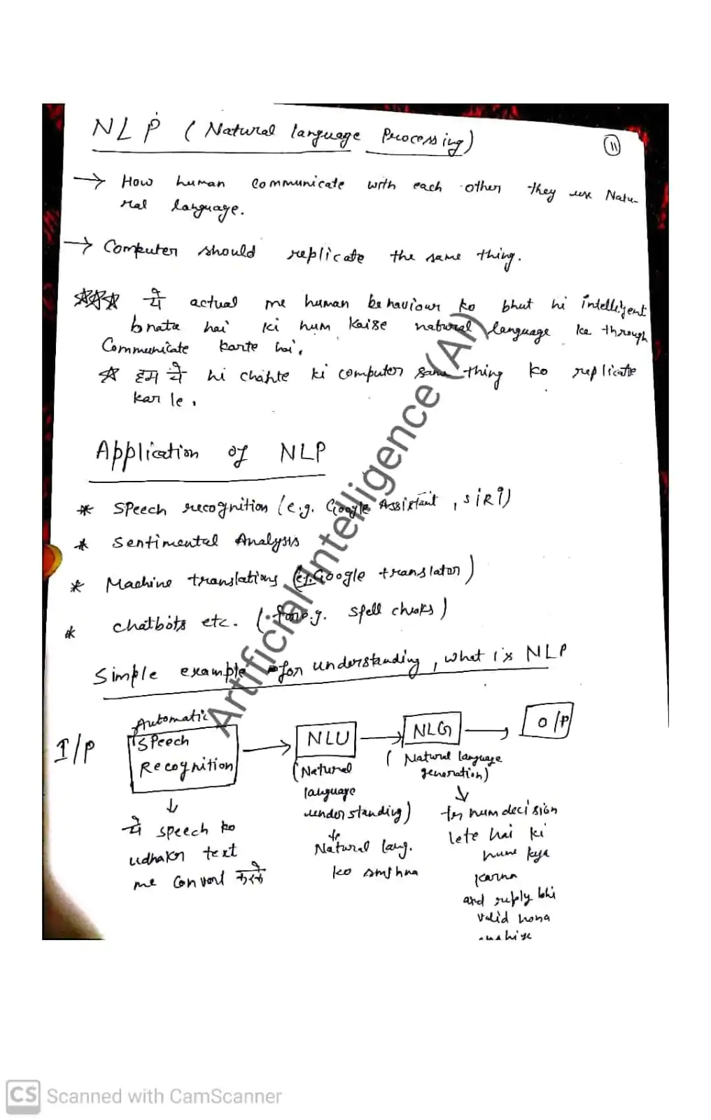 AI Handwritten notes pdf of Gate Smashers YouTube Channel || 5th Semester || Gate Smashers.