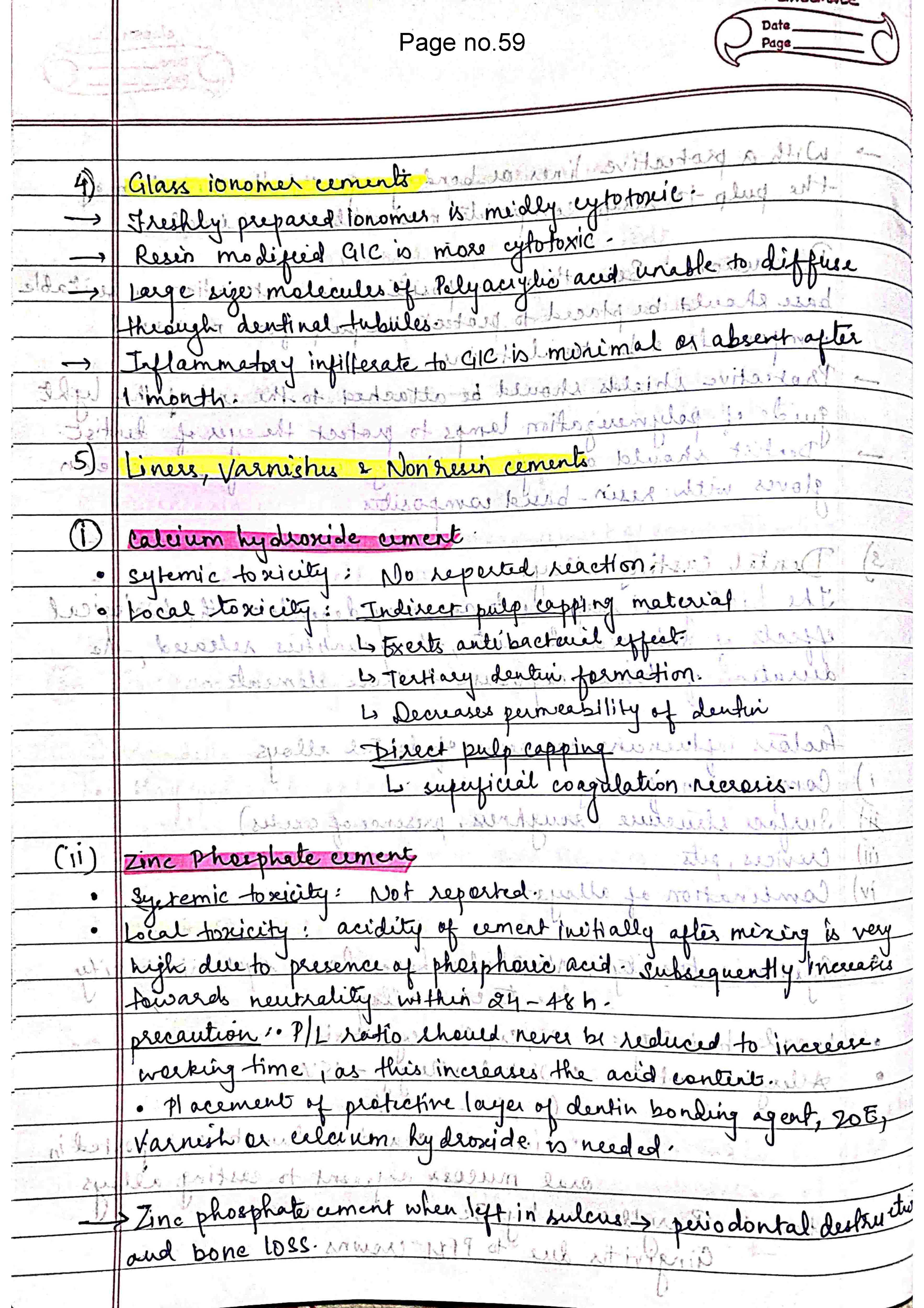 BDS 2nd year DENTAL MATERIALS Handwritten Revision PRINTED notes for University exams 💯 (Spiral binded ) - Image 6