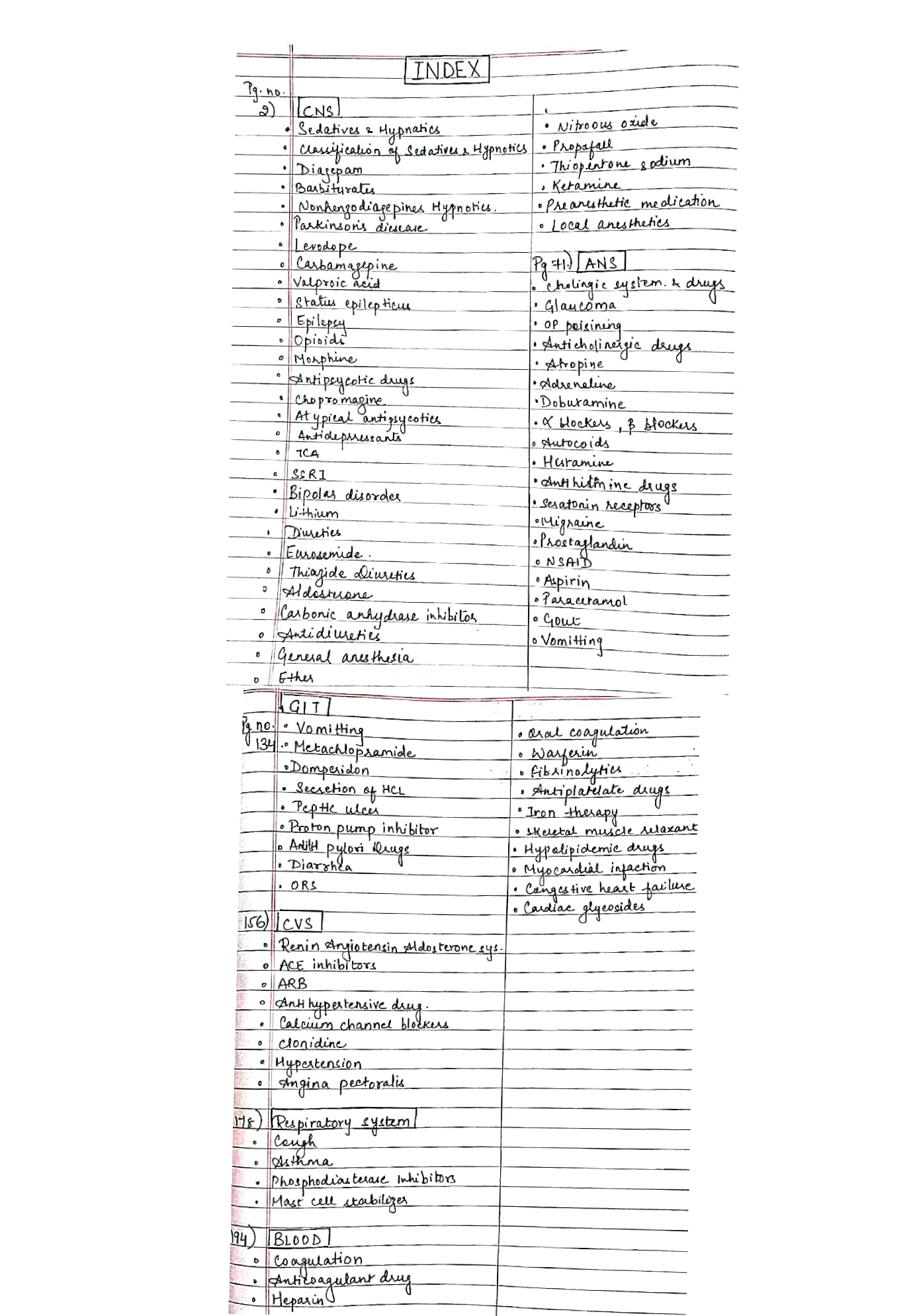 BDS 2nd year PHARMACOLOGY Handwritten Revision PRINTED notes for University exams 💯 (Spiral binded ) - Image 2