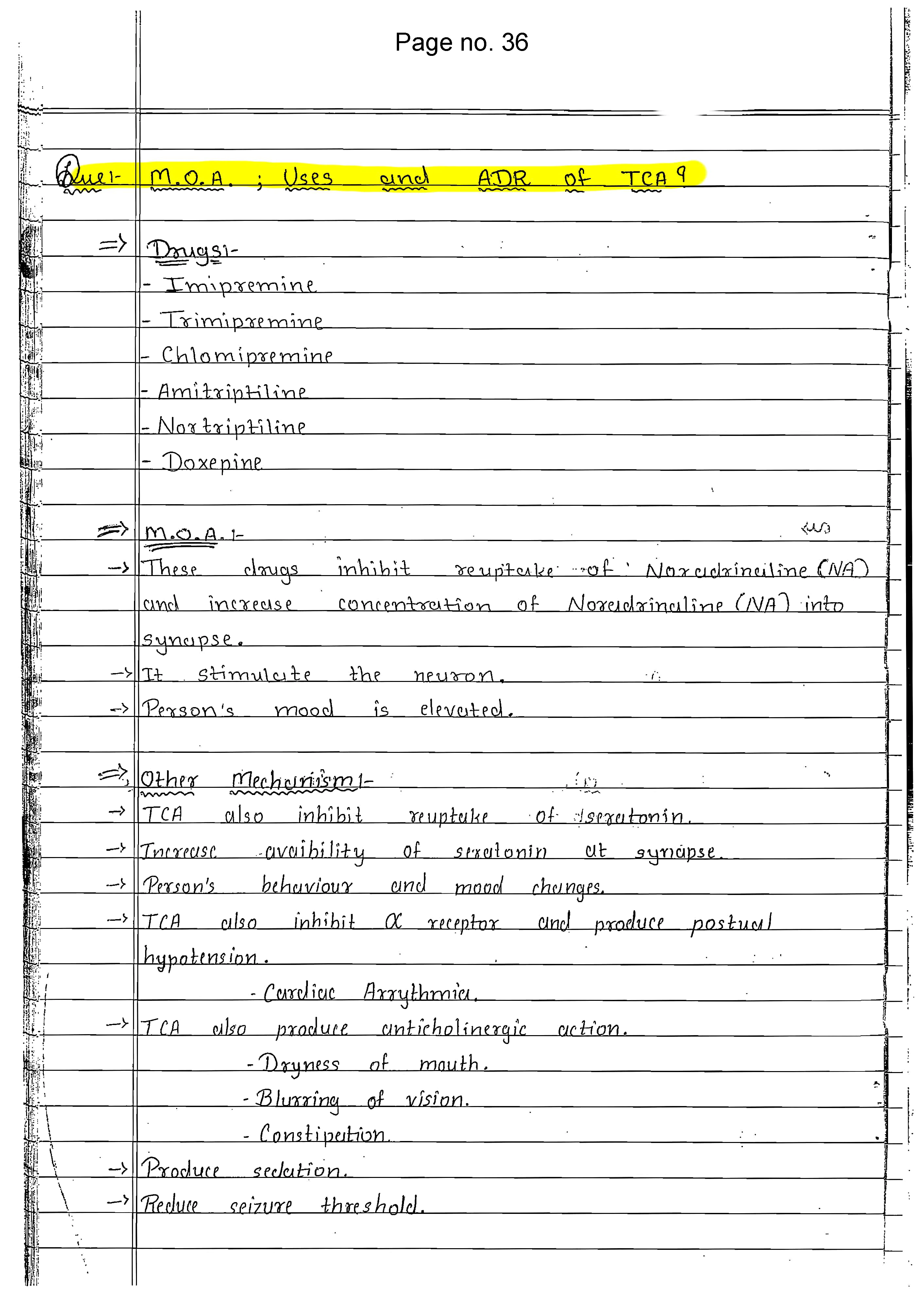 BDS 2nd year PHARMACOLOGY Handwritten Revision PRINTED notes for University exams 💯 (Spiral binded ) - Image 6