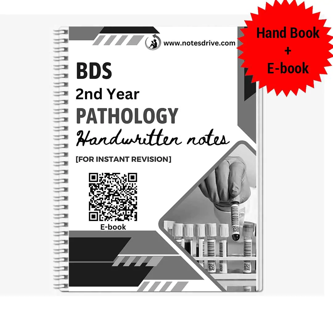BDS 2nd year handwritten notes of PATHOLOGY Revision notes for University exams 💯 | Printed notes | Spiral binded