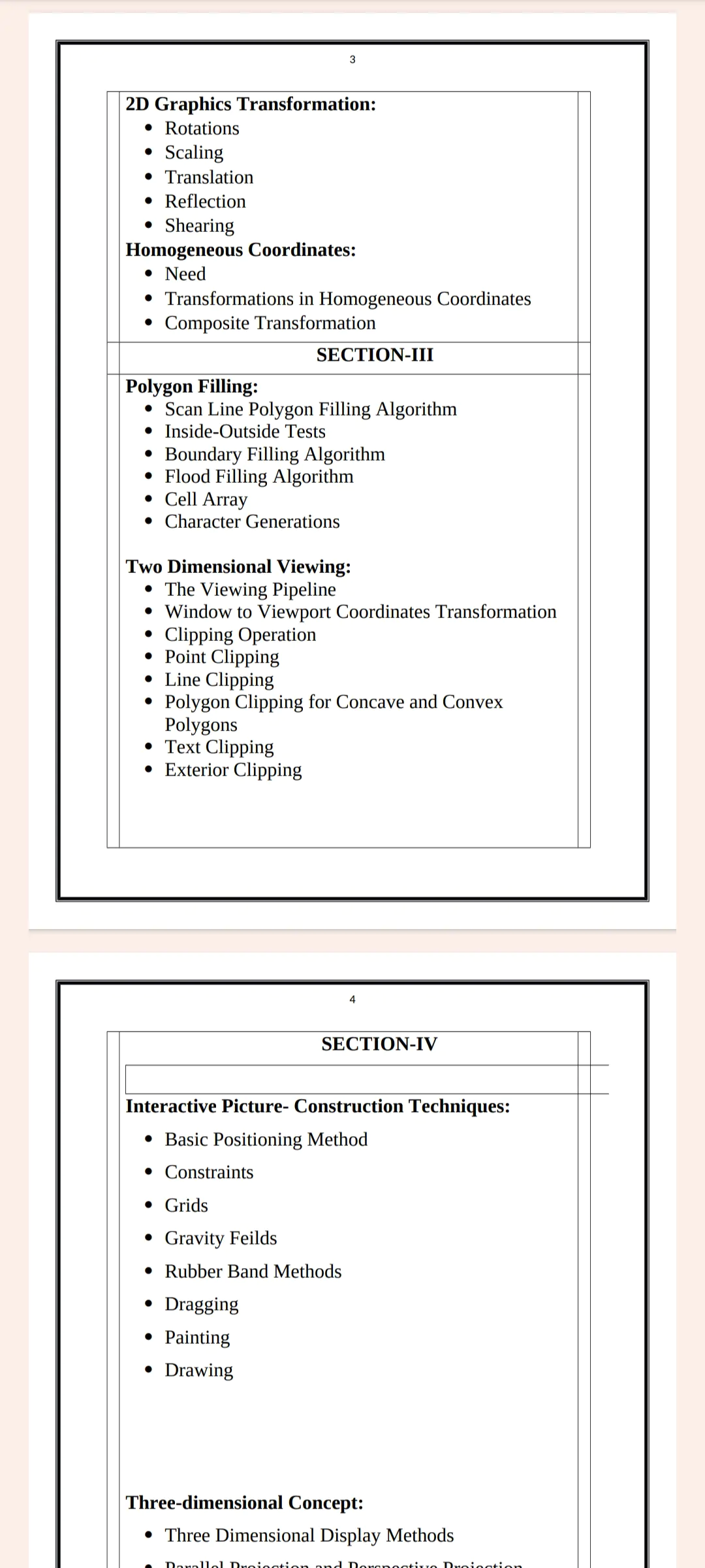 MDU Msc 3rd Semester Computer Graphics Notes PDF - Complete Printable Notes - Image 3
