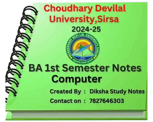 ba 1st semester computer notes