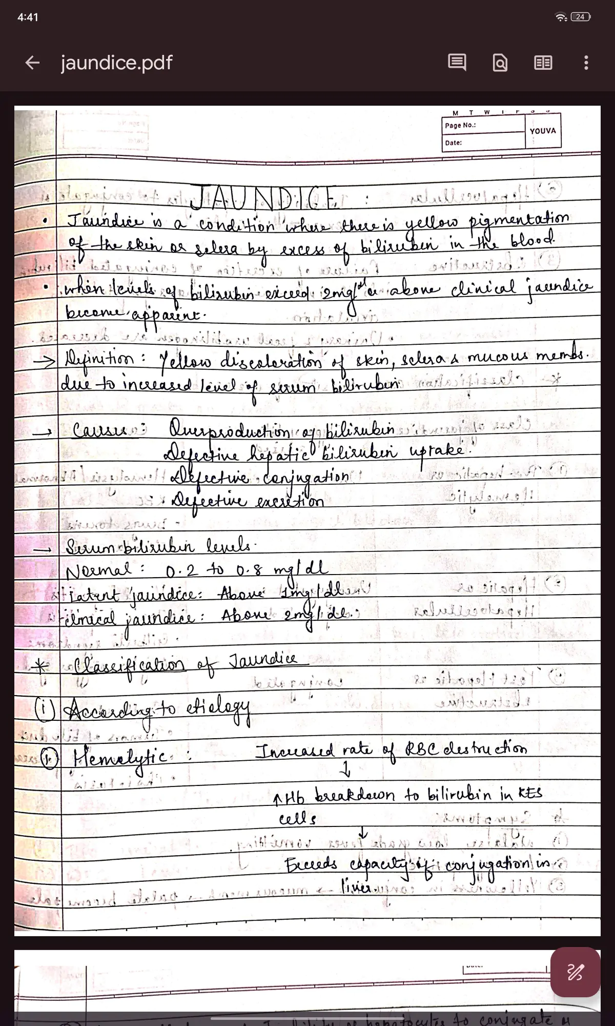 BDS 3rd year GENERAL MEDICINE handwritten notes PDF - Image 3
