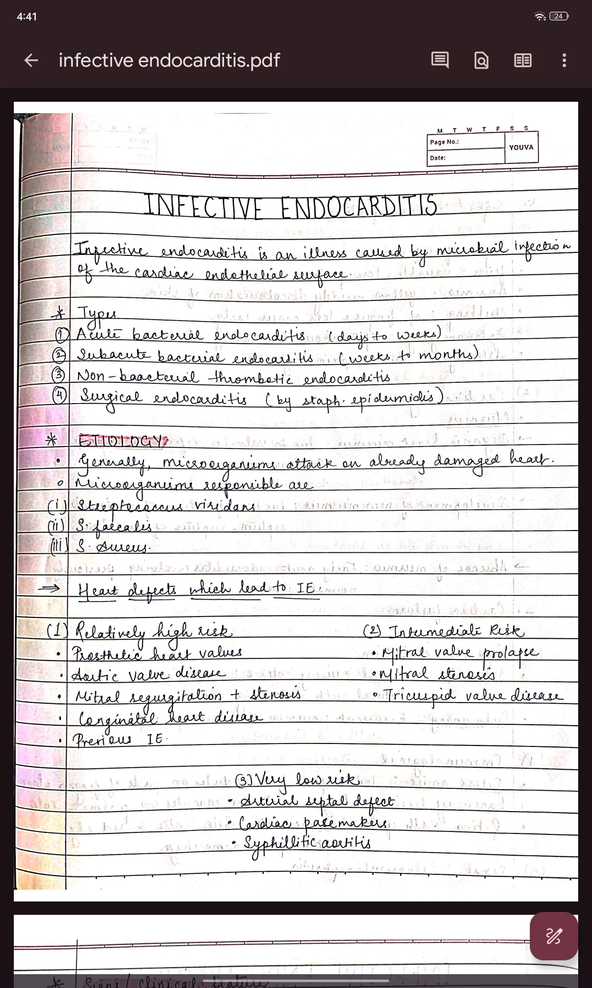 BDS 3rd year GENERAL MEDICINE handwritten notes PDF - Image 4