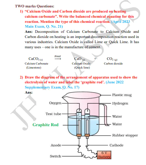 Chemical Reactions and Equations Full Concept Explanation with Solved Exercise and Last Five Years Solved Question Papers PDF Download by Dr. Juber Hawaldar (JH) - Image 5