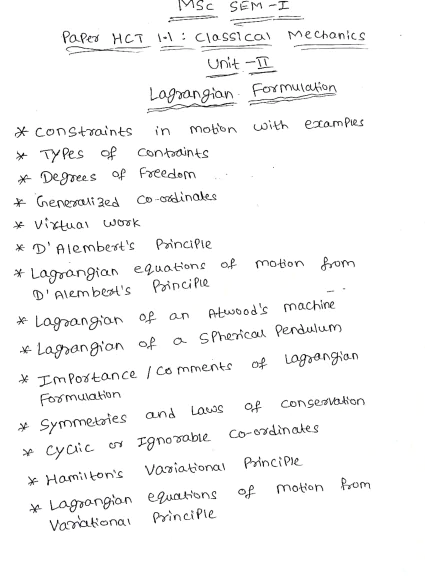 Lagrangian Formulation PDF Download by Dr. Juber Hawaldar (JH) - Image 2