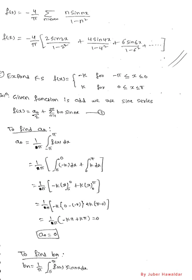 Fourier Series (Fourier Theorem) With Solved Examples PDF Download by Dr. Juber Hawaldar (JH) - Image 4
