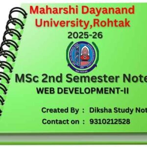 msc 1st year notes