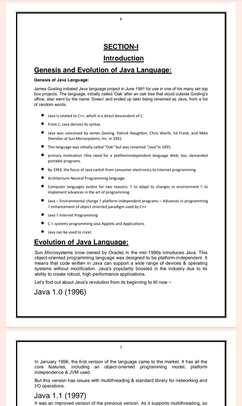 Maharshi Dayanand University | MCA 1st Semester Java Programing Notes in English - Complete Printable Notes - Image 6