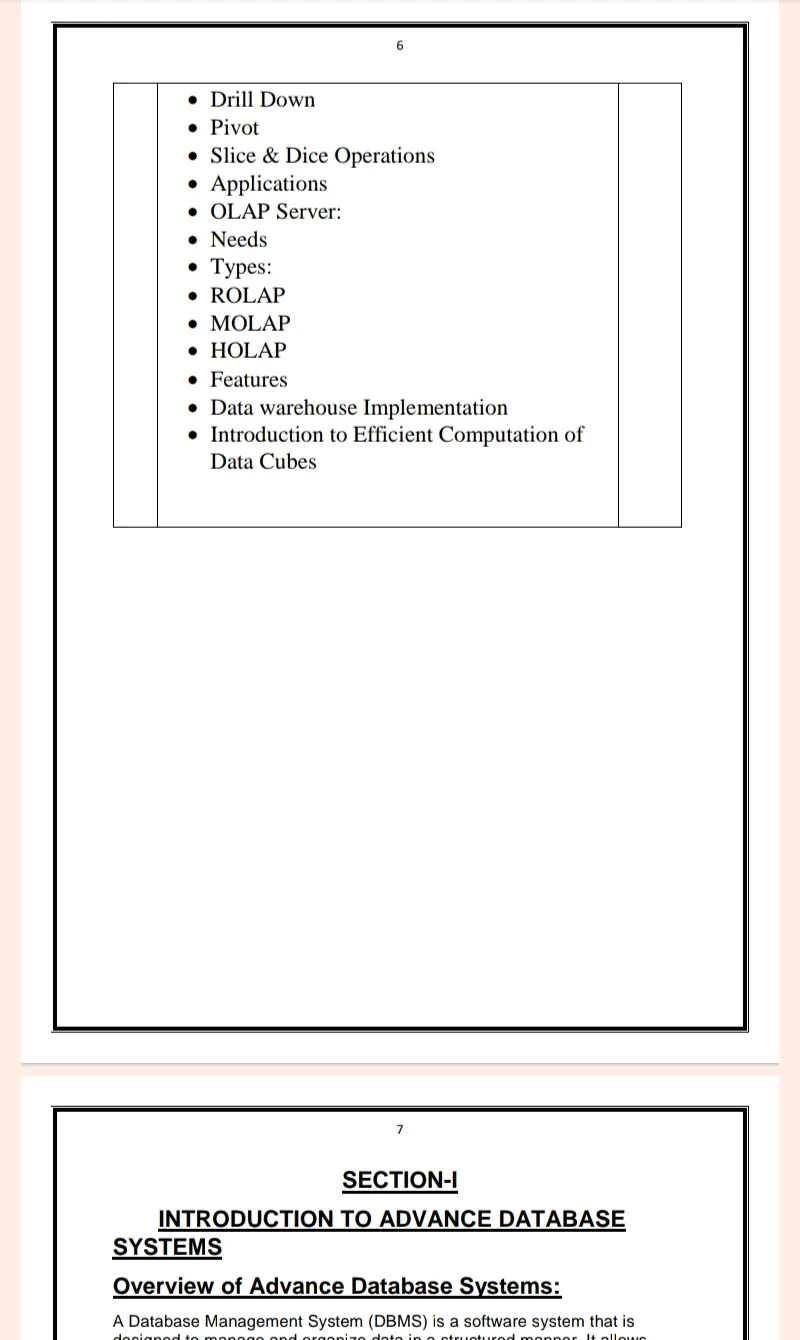 Maharshi Dayanand University | MCA 2nd Semester Advance Database System & Datawarehouse Notes in English - Complete Printable Notes - Image 6
