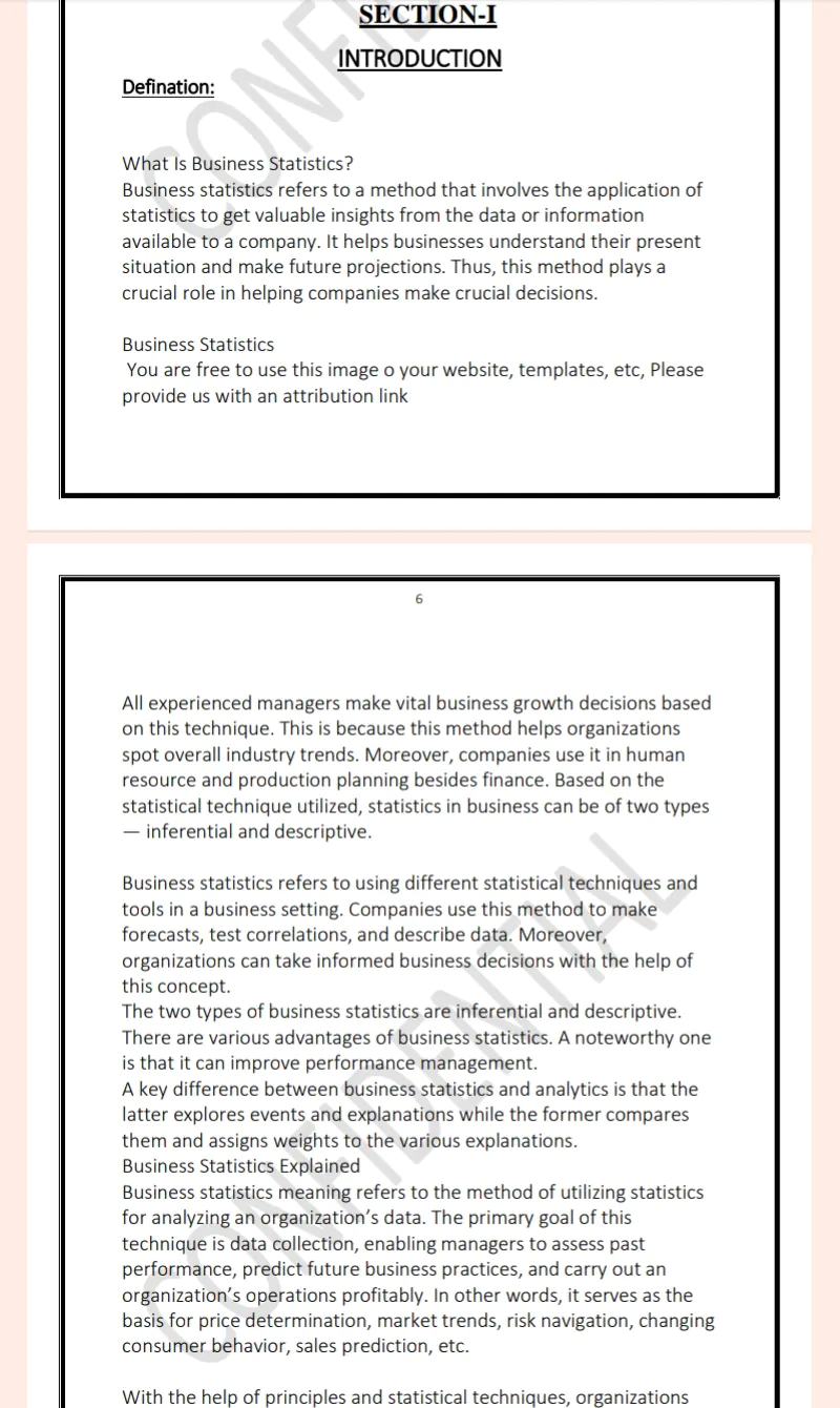 Maharshi Dayanand University | MBA 1st Semester Business Statistics & Analytics Notes PDF - Complete Printable Notes Notes PDF - Complete Printable Notes - Image 6