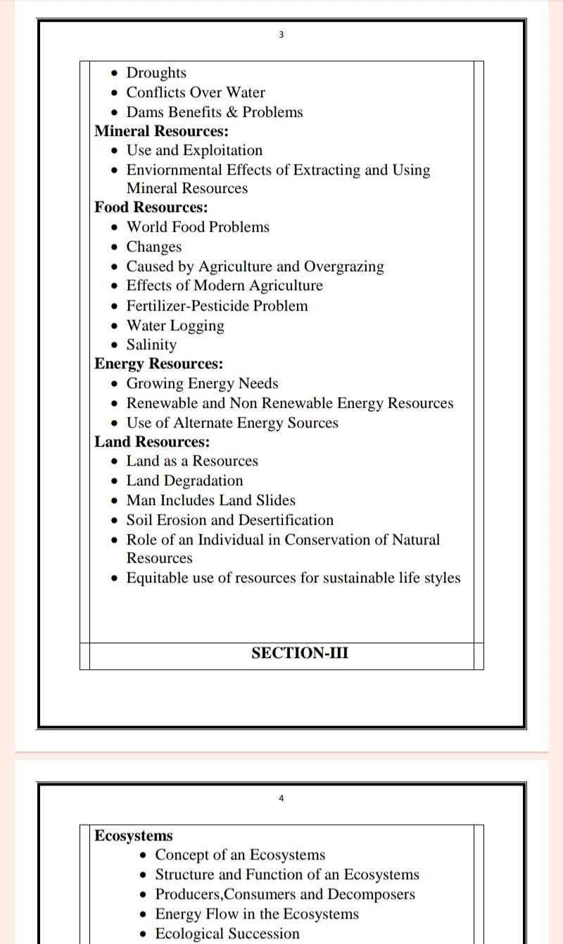 Maharshi Dayanand University | BCA 2nd Semester Environmental Studies Notes in English - Complete Printable Notes - Image 3