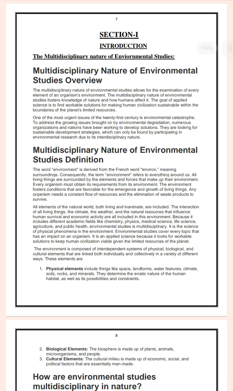 Maharshi Dayanand University | BCA 2nd Semester Environmental Studies Notes in English - Complete Printable Notes - Image 7