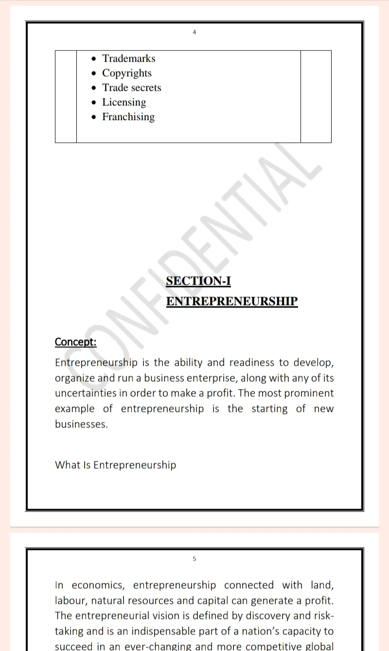Maharshi Dayanand University | MBA 2nd Semester Entrepreneurship Notes PDF - Complete Printable Notes PDF - Image 4