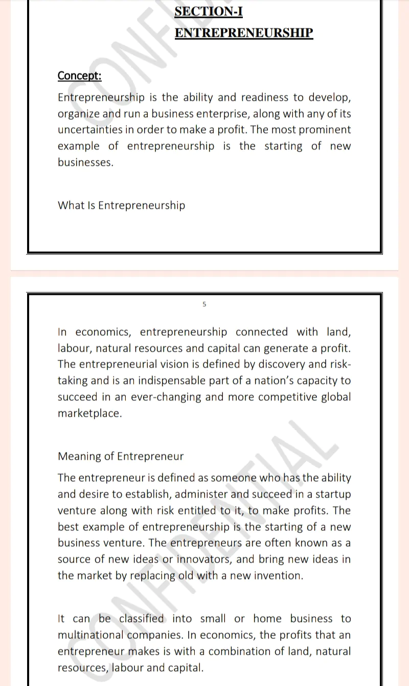 Maharshi Dayanand University | MBA 2nd Semester Entrepreneurship Notes PDF - Complete Printable Notes PDF - Image 5