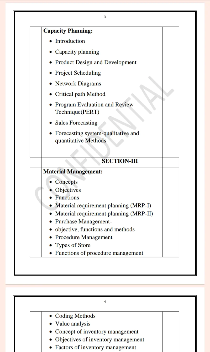 Maharshi Dayanand University | MBA 1st Semester Operation Management Notes PDF - Complete Printable Notes Notes PDF - Complete Printable Notes - Image 3